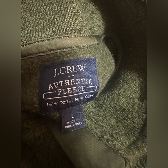 J Crew Men's Green Half-Zip Sweater Large - Picture 7 of 7